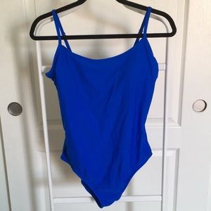 Royal blue one piece swimsuit